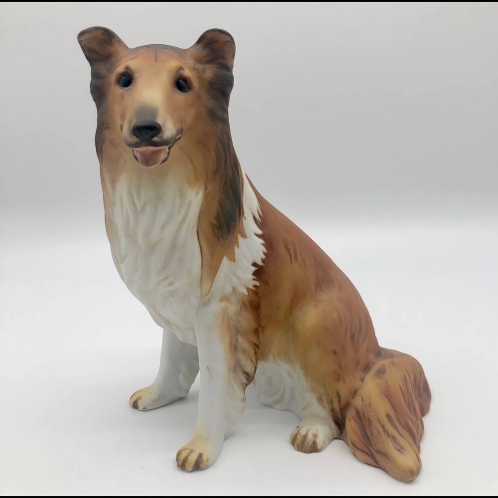 Sheltie Collie Shetland sheepdog Mizono Signed Porcelain 1986 Lassie Dog